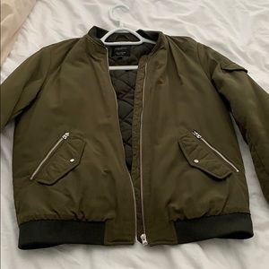 Green bomber jacket